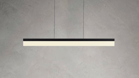 Minimalistische matte graue lineare Lampe: Ein stilvolles Beleuchtungselement