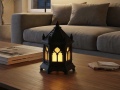 Die dunkelakademische schwarze Eisen-Sonnensaal-Sofa-Lampe